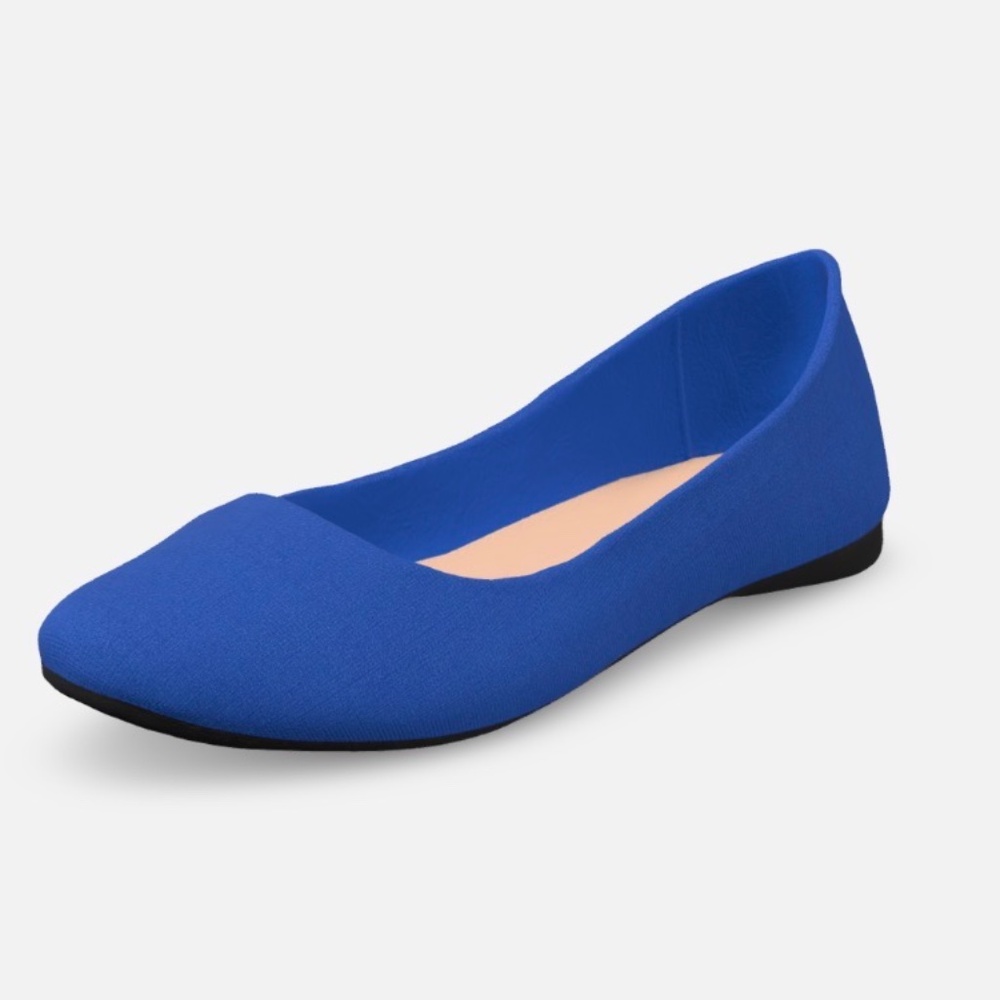 2 FOR $12!  Obtaom Round Toe Women Flat Shoes Slip on Ballet Flats Blue - size 5
